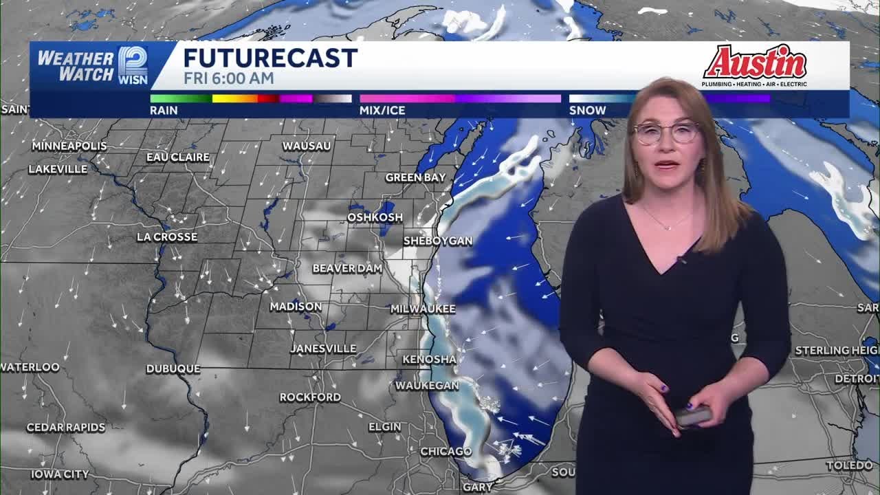 Lake effect snow chance on Friday - YouTube