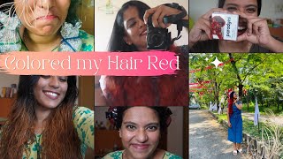 Coloured my Hair Red l Hair Transformation | Step-by-Step Tutorial l Dyed my Hair l @birdsofparadyes