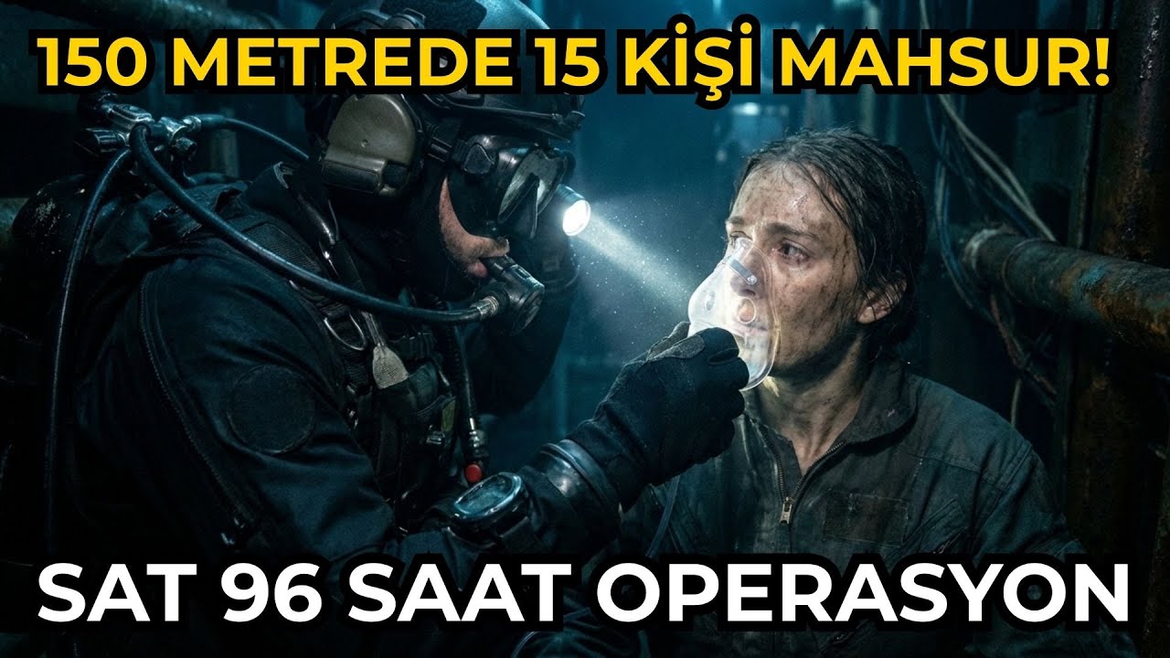 BATAN GEMİDE 15 MÜRETTEBATGİ MAHSURDU! SAT 150 Metre Derine İndi | 96 Saat Sürdü Hepsi Kurtarıldı 🌊