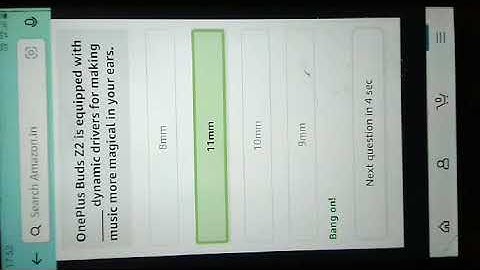 Amazon Quiz/ OnePlus Buds Z2 quiz/ Answer and win Rs 10000/-