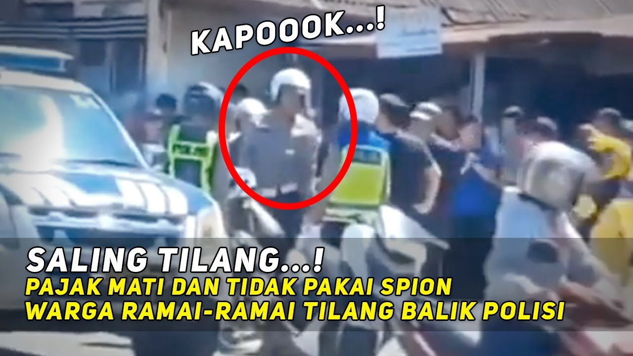 POLISI DISORAKI WARGA! Tidak Pakai Spion Dan Pajak Mati, POLISI DITILANG BALIK OLEH WARGA