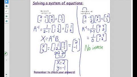 4.5: Solving Systems with Inverse Matrices