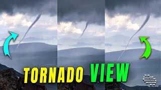Captivating Tornado Vortex Observed from Aragats Mountain Summit