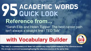 95 Academic Words Quick Look Ref from "The best career path isn't always a straight line | TED Talk"