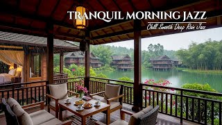 Peaceful Mood Rainy Morning Jazz – Aesthetic Lakeside Calm at an Emerald Lake Villa screenshot 5