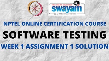 Software Testing | NPTEL | Week 1 Assignment 1 Solution | Jan 2022