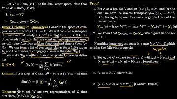 Orthogonality of characters