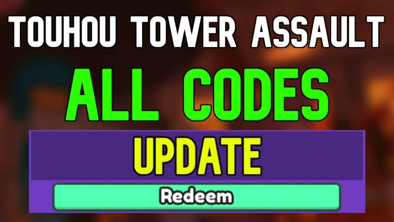 New Touhou Tower Assault Codes Roblox Touhou Tower Assault Codes 