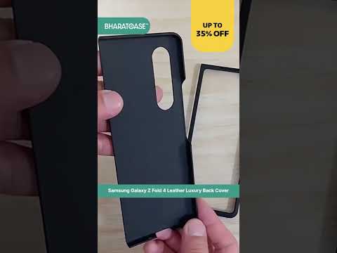 Level up your Samsung Galaxy Z Fold 4 with Luxury Leather Protection! #samsungzfold4 #utubeshorts