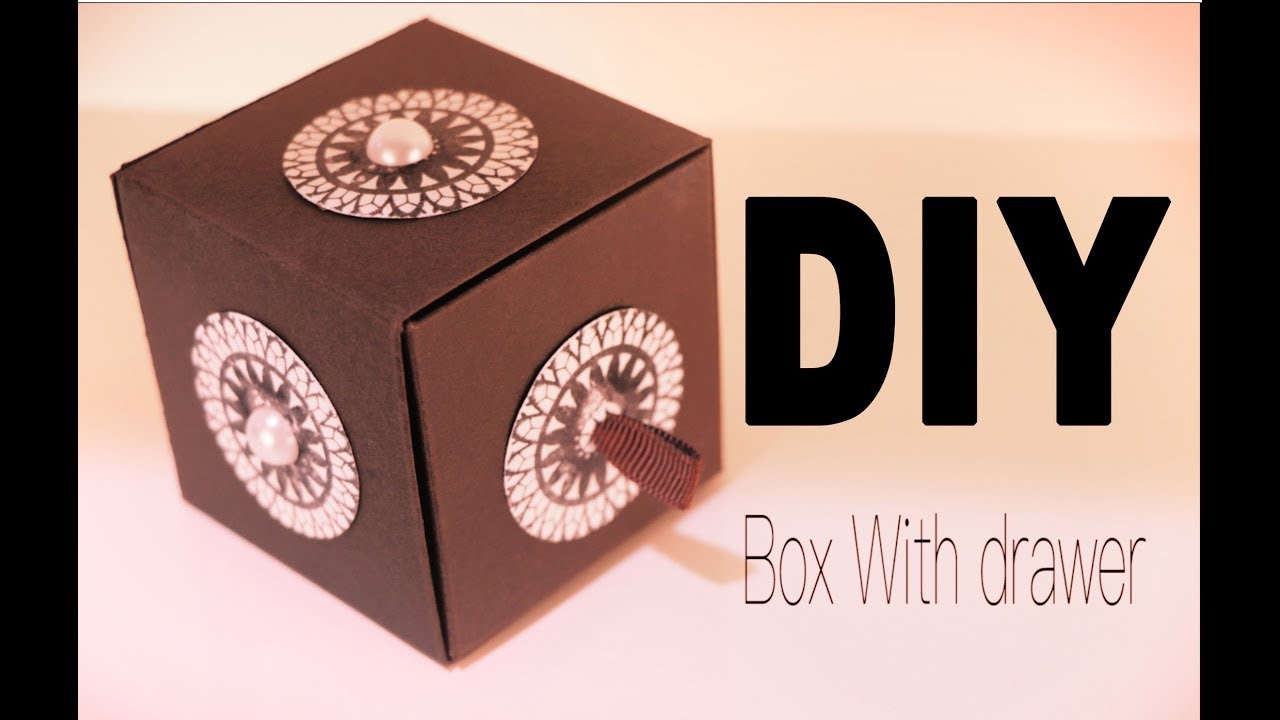 How to make a paper box drawer /diy / new year gift idea - YouTube