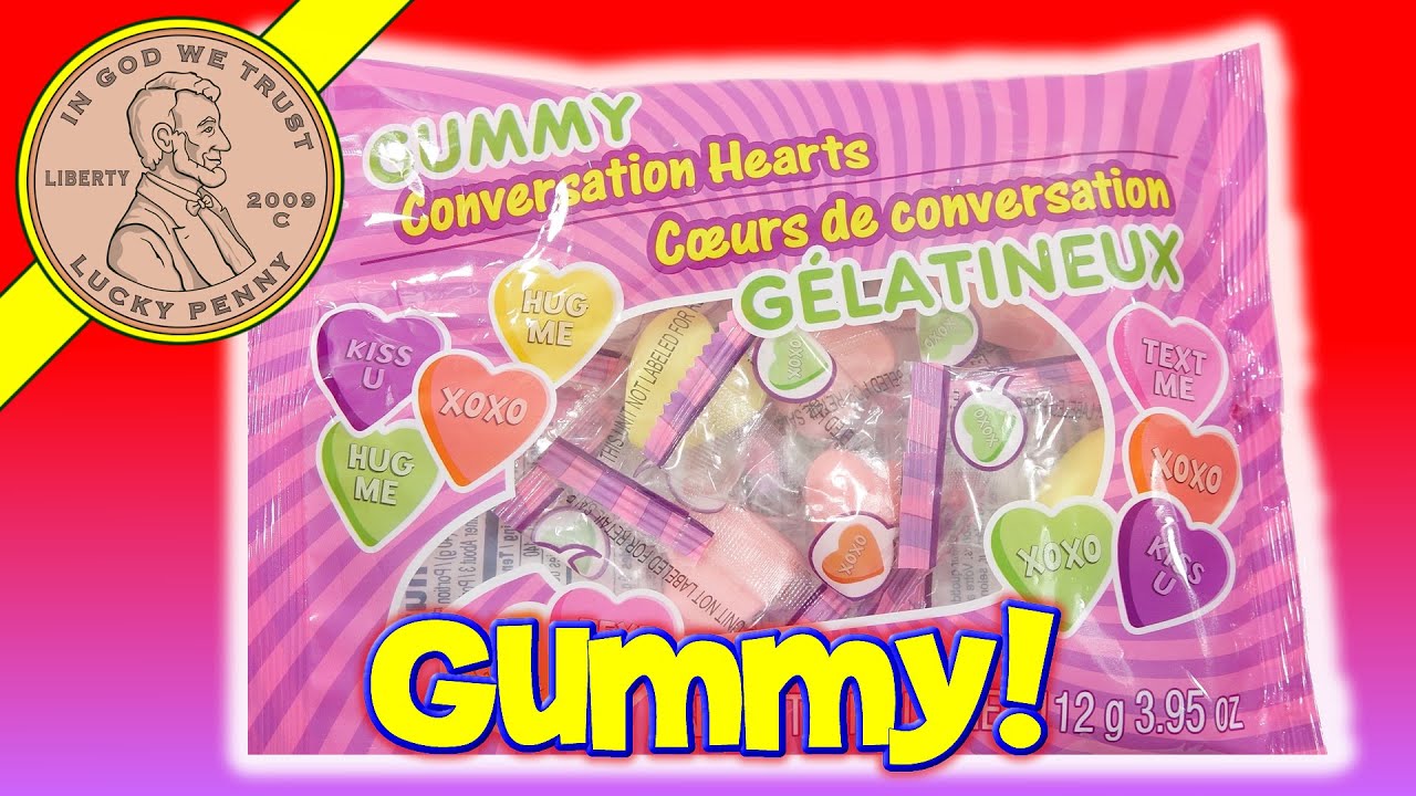 Valentine's Day Candy Conversation Gummy Hearts XOXO Kiss U Text Me