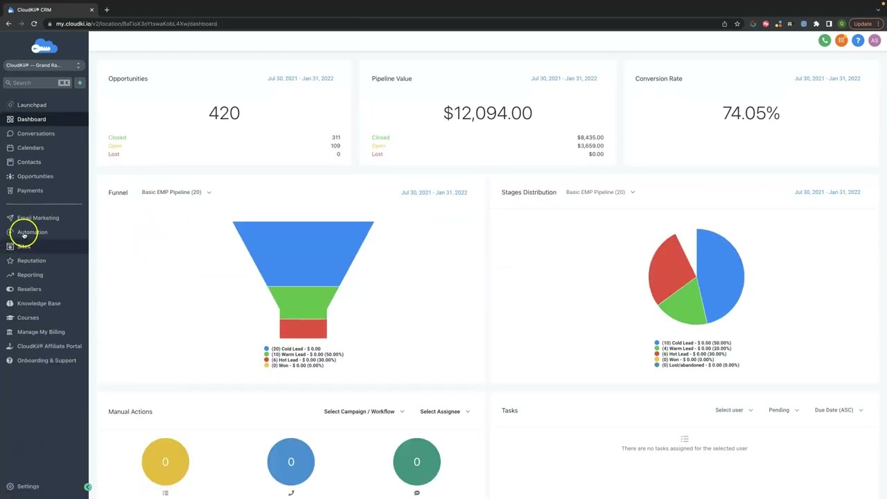 CloudKii® CRM | Adding a Tag to Trigger a Workflow