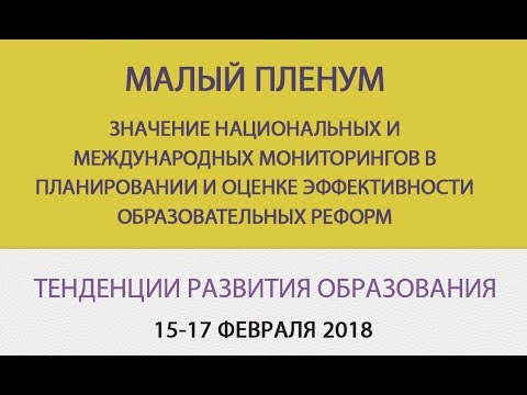 Малый пленум - Значение национальных и международных мониторингов