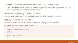 How to Write the djb2 Hashing Function in C