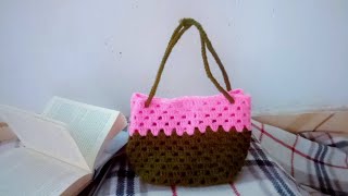 How to crochet a mini SPRING bag |crochet tutorial