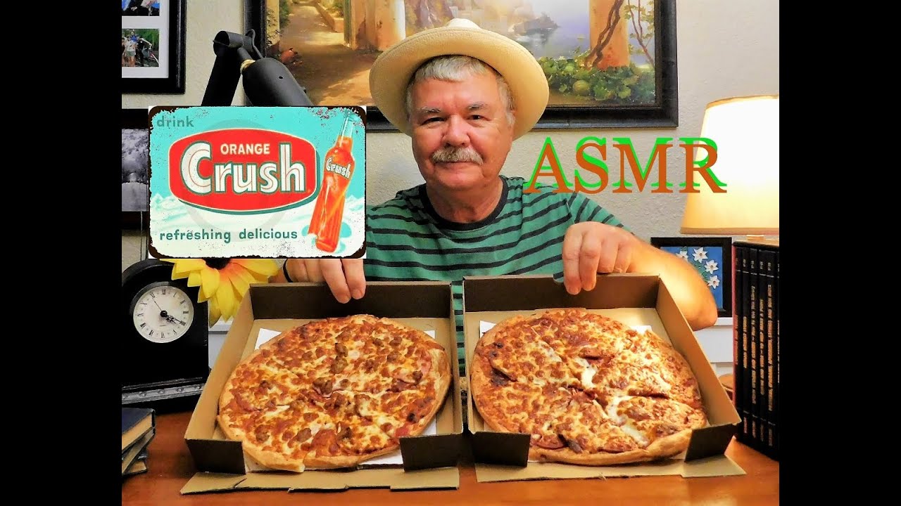 PART ONE ASMR THIN CRUST PIZZA MUKBANG: EPIC STORY  "GRAIN ELEVATORS, THUNDER STORMS , ORANGE CRUSH"