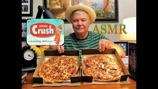 PART ONE ASMR THIN CRUST PIZZA MUKBANG: EPIC STORY  'GRAIN ELEVATORS, THUNDER STORMS , ORANGE CRUSH'