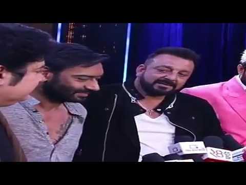 Sanjay Dutt With Ajay Devgn and abiskh Bachan and show #Yaroon #ki #Baraat