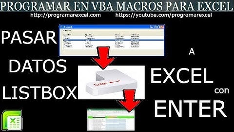 333 ❤️ Como PASAR con ENTER 🔥 DATOS seleccionados en LISTBOX multiselect a HOJA EXCEL