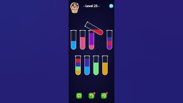 level 25 color sort gameplay