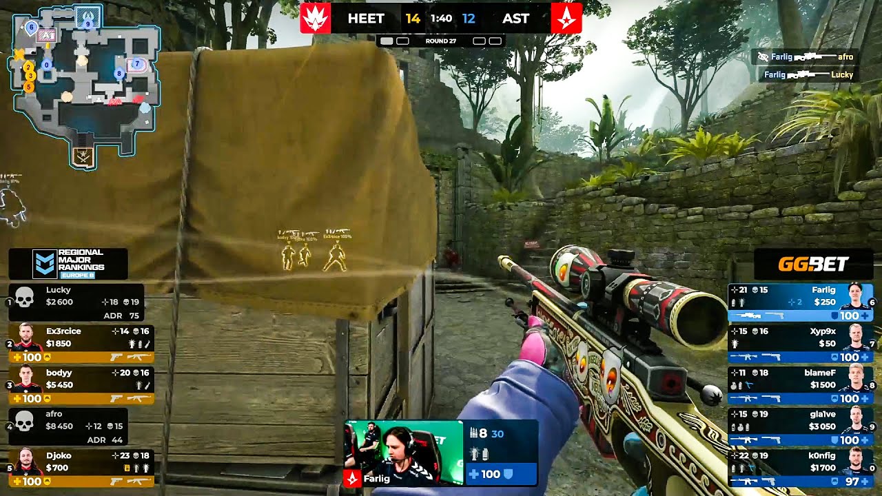 Astralis Farlig AWP ACE! He is so fast! | PGL Major 2022 Europe RMR ...