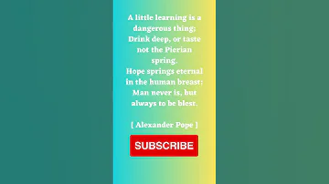 Alexander Pope But Always To Be Blest 