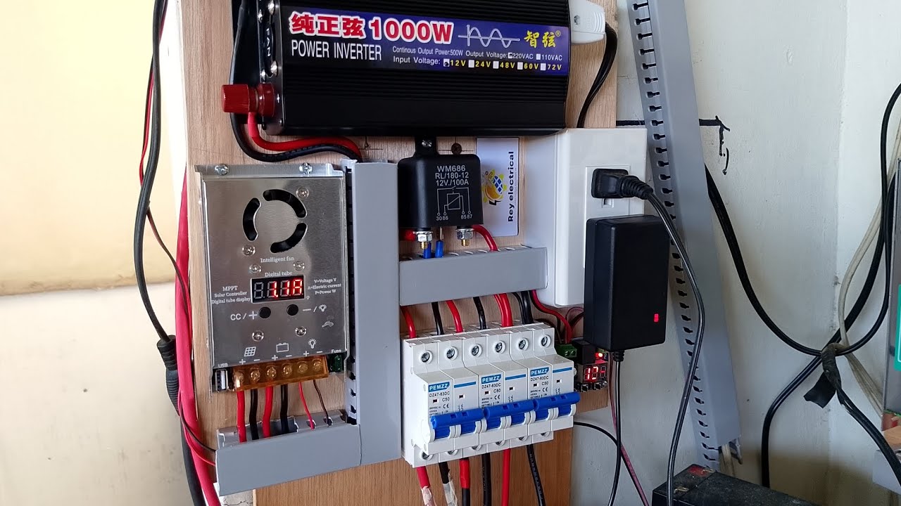 DIY Small Mppt 1kw PSW 12v 25A Solar power electrical system - YouTube