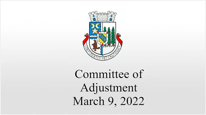 Committee of Adjustment - March 9, 2022