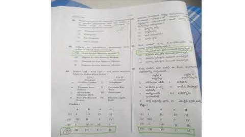APPSC Group 2 Prelims Answer Key-Section A(GS and MA)