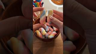 Marshmallows crocantes 🍡🍡 #asmr #satisfying #waxvideos #slime