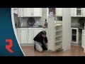Wood pantry pull-out installation Wood pantry pull-out installation