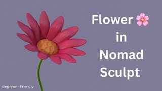Easy 3D FLOWER Tutorial for Women’s Day | Nomad Sculpt screenshot 2