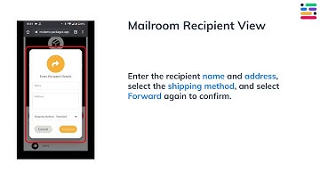 Digital Mailroom: Forward Packages (Recipient