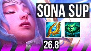 SONA &amp; Sivir vs THRESH &amp; Karthus (SUP) | EUW Master | 26.8
