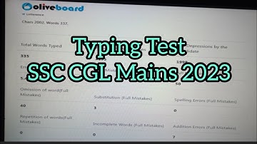🎯Typing Test Oliveboard | SSC CGL Mains 2023 | #ssc #cgl #test #typing #like #comment #share