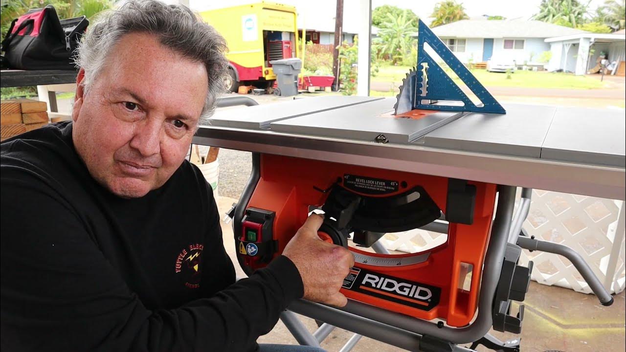 RIDGID R4514 10" Table Saw: Assembly and adjustments in detail. - YouTube