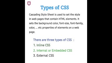 Types of CSS | #utechh #utechhkaksha #computer #shorts #short #shortvideo #shots #html #web #css