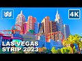 [4K] Las Vegas Strip 2023 Virtual POV Walking Tour - 2 hours Treadmill Workout Exercise