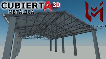 CUBIERTA METÁLICA AUTOCAD 3D