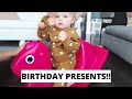 OPENING BABY SAGE'S BIRTHDAY PRESENTS!