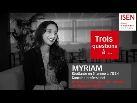 Myriam - Étudiante en Réseaux, communications mobiles et objets connectés à l'ISEN
