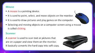 Input and Output Devices || Chapter-3 || Class-2 || Computer-2