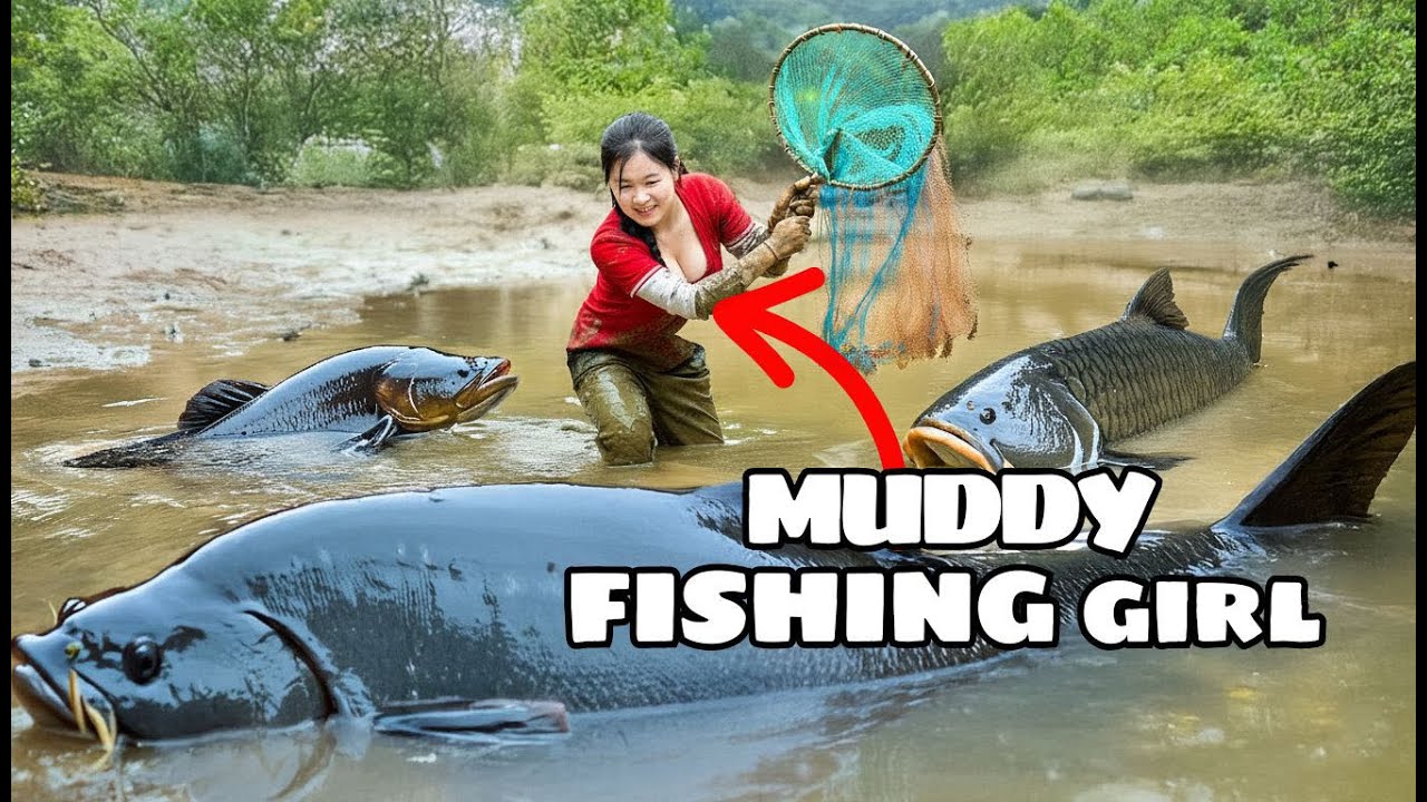 Hard Work! Catching Catfish in Deep Mud to Sell at Local Market | Rural Life