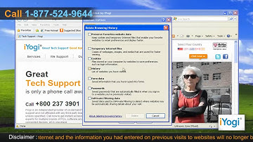 How to delete history in Internet Explorer® 8 on Windows® XP
