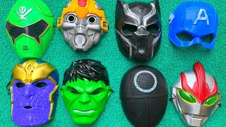 Topeng Transpormers Squid Game Ultramanthanos Power Ranger  Superheroes Mask Review 2022