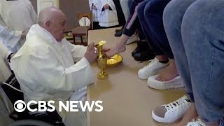Pope Francis Washes Feet Of 12 Women At Rome Prison In Ceremony