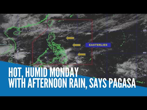 Hot, humid Monday with afternoon rain, says Pagasa