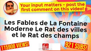 Les Fables De La Fontaine Moderne Le Rat Des Villes Et Le Rat Des Champs