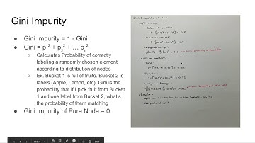 Decision Tree Part II Video