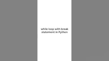 How to implement while loop with break statement in Python #pythonshot #python3 #shorts #shortsvideo